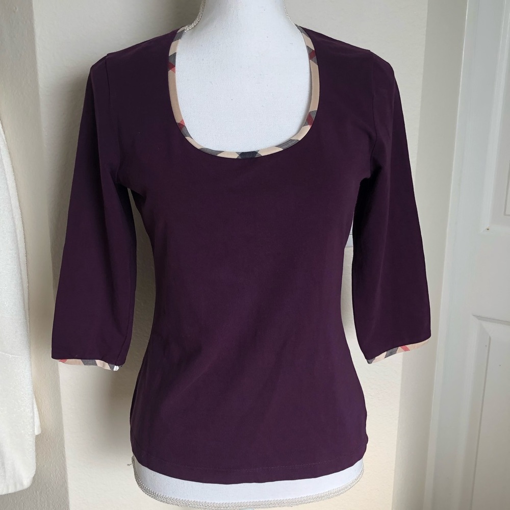 Authentic Burberry 3/4 Sleeves top sz M